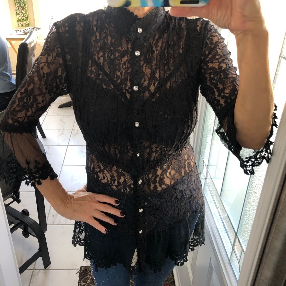 Long lace blouse